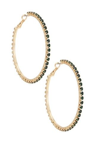 8 Other Reasons Goddess Hoops in Emerald from Revolve.com | Revolve Clothing (Global)