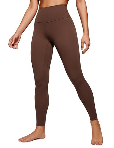 CRZ YOGA Womens Butterluxe High Waisted Yoga Leggings 28" - Double Seamed Buttery Soft Comfy Athletic Gym Workout Pants Coffee Brown Large | Amazon (US)