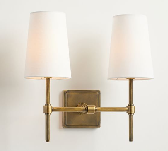 Pearson Double Shade Sconce | Pottery Barn (US)