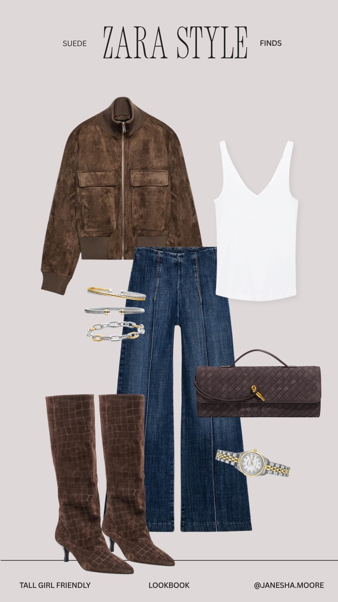 Easy elevated look with a denim jeans and suede jacket combo!! 5’9 200 lbs wearing [S] white top + [L] jacket + [31 (US 12)] jeans

#LTKootd #LTKTall #LTKMidsize