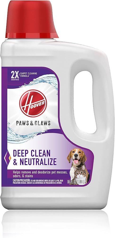 Hoover Paws & Claws Deep Cleaning Carpet Shampoo with Stainguard, Concentrated Machine Cleaner So... | Amazon (US)
