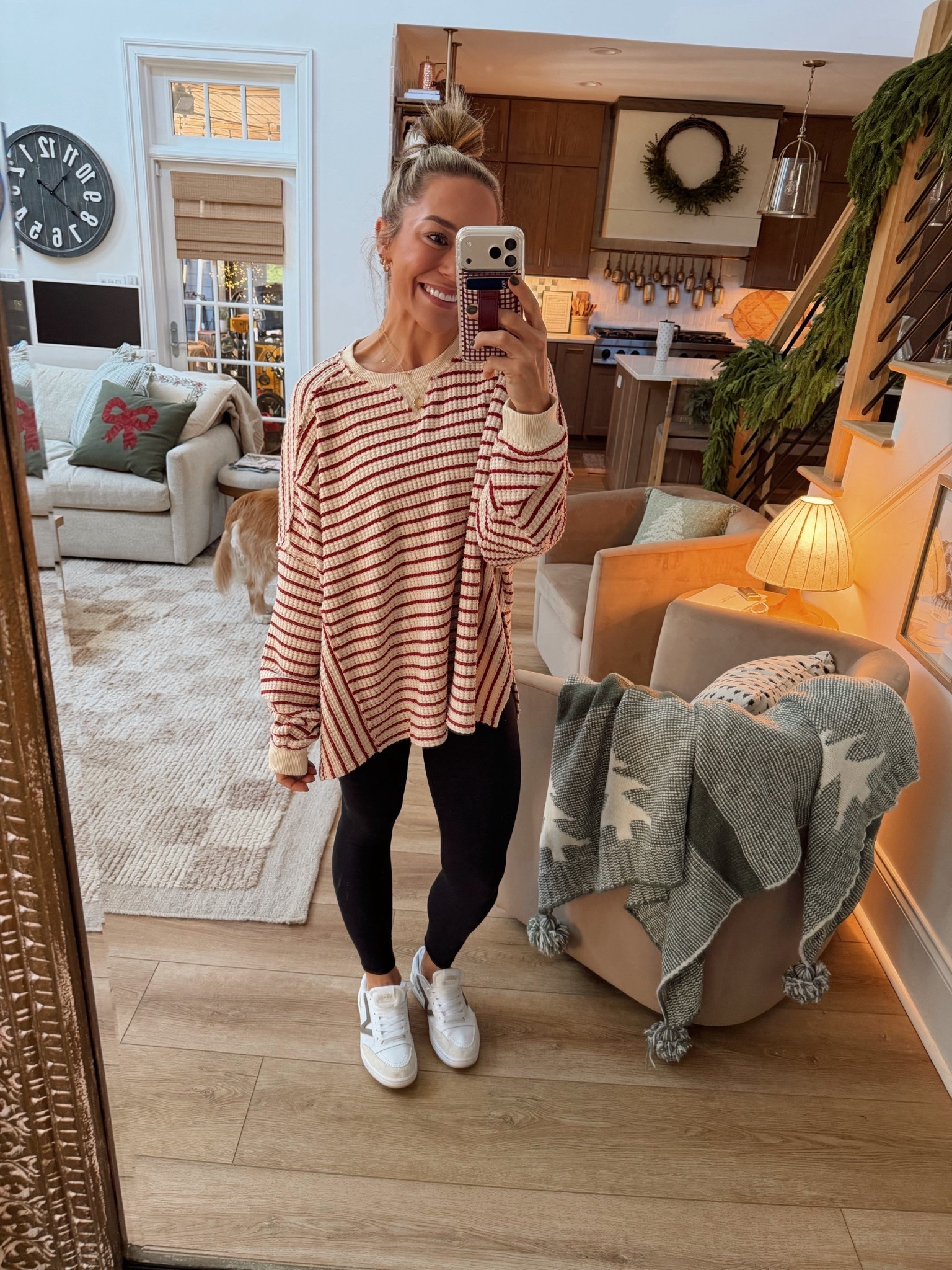 Comfy fit today on my dads birthday 🫶🏼 love this top from AE - so cute & on sale! I think this red is sold out but it comes in 3 other shades! My vans are super old but I linked the style they are, they just aren’t the same shade! 🤎 

Ootd / casual / cute / American Eagle / Amazon fashion / Holley Gabrielle 

#LTKSaleAlert #LTKootd #LTKFindsUnder50