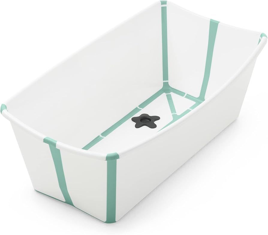 Stokke Flexi Bath, White Aqua - Foldable Baby Bathtub - Lightweight, Durable & Easy to Store - Co... | Amazon (US)