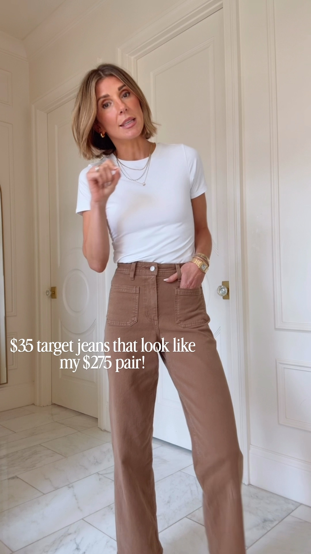 I cannot believe these jeans are @Target they look so  similar  to pair I have that are $259. In 5'7 wearing size 2 these fit tts