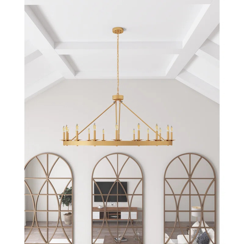Bocca 18 - Light Dimmable Wagon Wheel Chandelier | Wayfair North America