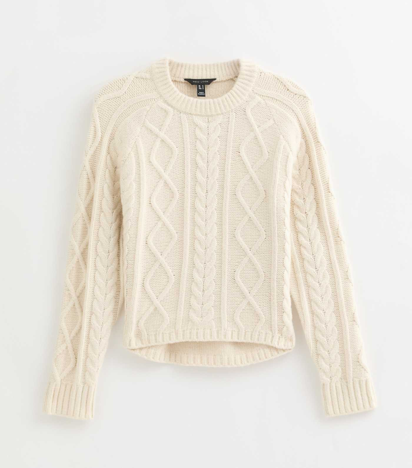 Cream Cable Knit Raglan Sleeve Jumper | New Look | New Look (UK)