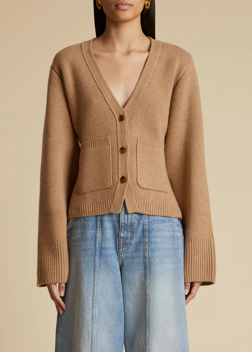 The Scarlet Cardigan in Camel | Khaite