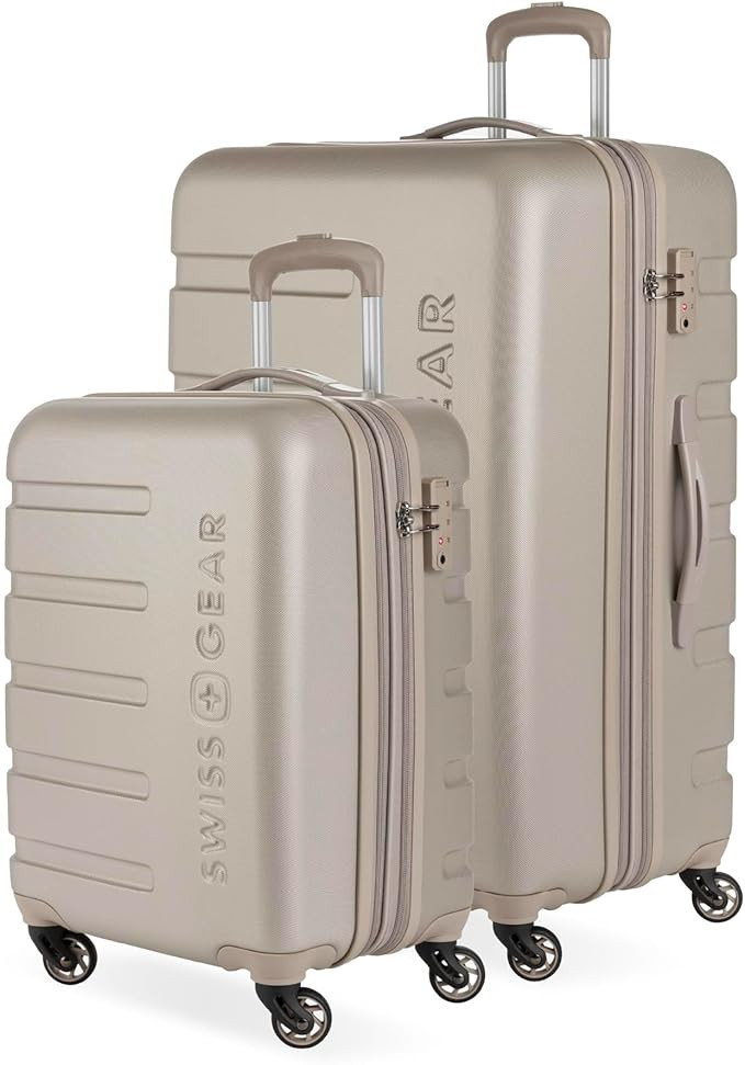 SwissGear 7366 Hardside Expandable Luggage with Spinner Wheels, Sand, 2-Piece Set (19/27) | Amazon (US)