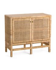 Nabiel Rattan Wrap Two Shelf Cabinet | Marshalls