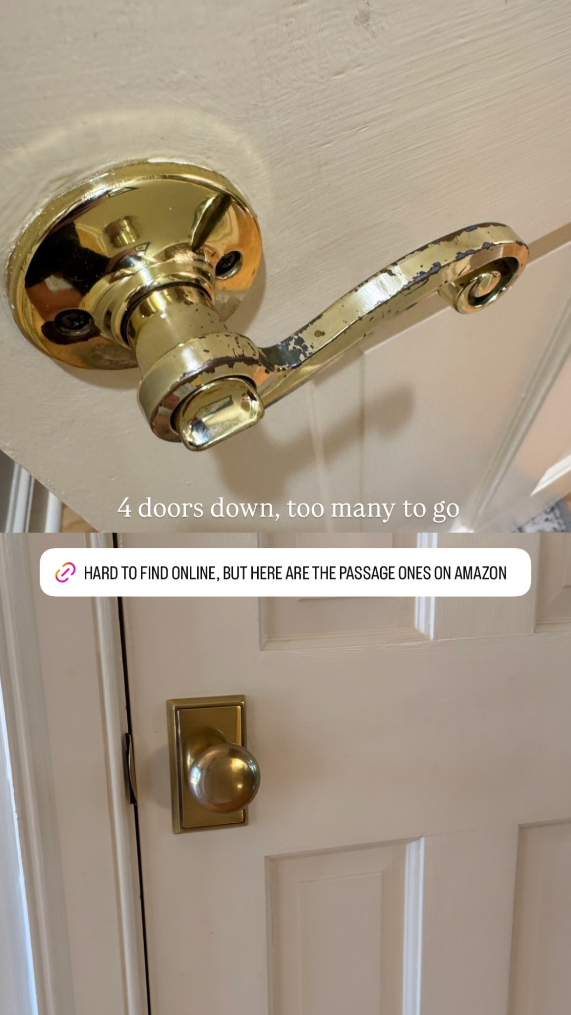 4 doors down, too many to go

Emtek door knobs
Door knob replacement 
Door handles 

#LTKHome