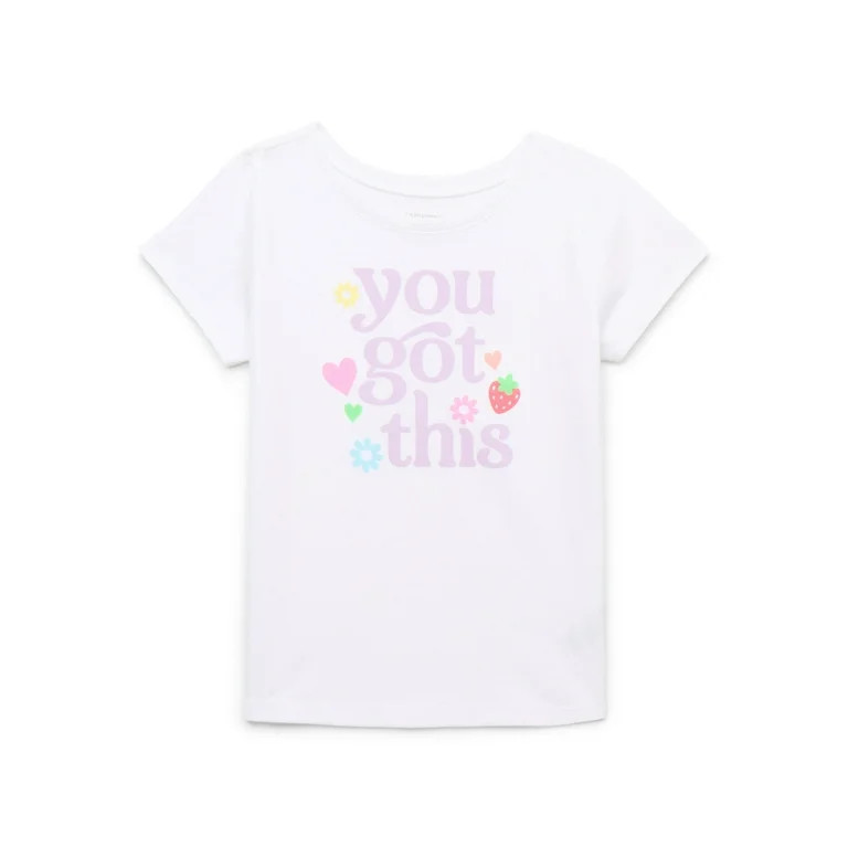 Garanimals Toddler Girl Short Sleeve Graphic T-Shirt, Sizes 18M-5T | Walmart (US)