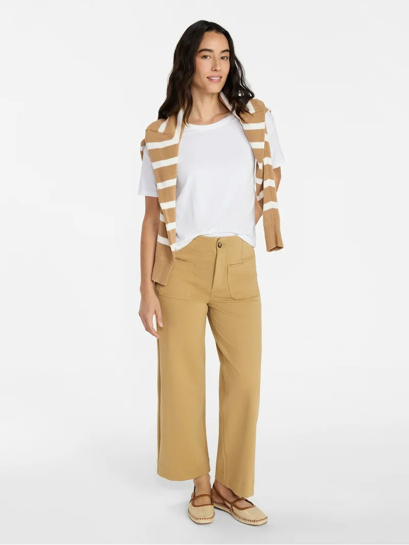 Time and Tru Women's Boxy Slub Tee with Short Sleeves, Sizes XS-XXXL | Walmart (US)