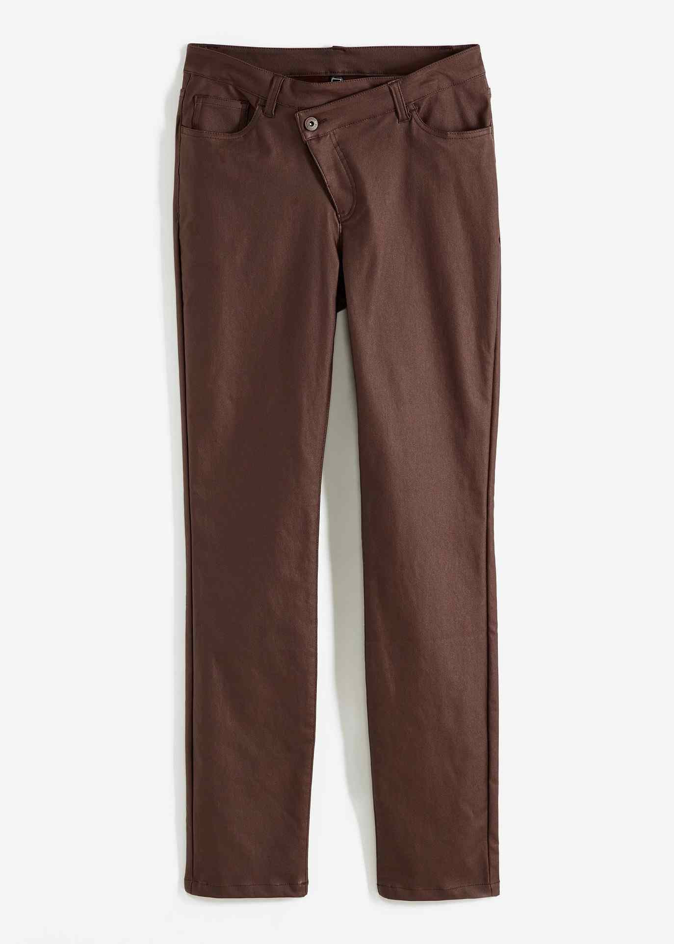 Lederimitat-Hose mit schrägem Bund | Bonprix DE