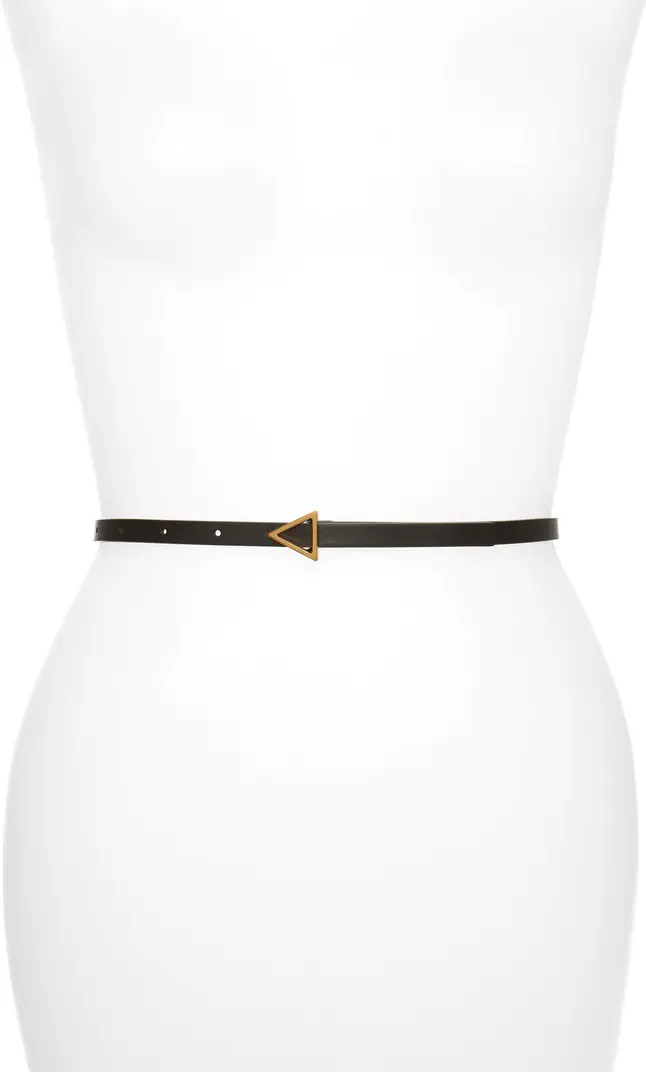 Triangle Buckle Skinny Leather Belt | Nordstrom