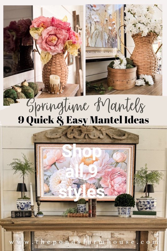 Creative ideas for Spring Mantels!  From rustic to creative farmhouse styles  

#LTKHome #LTKSeasonal