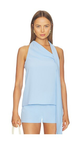 Amanda Uprichard x REVOLVE Sonya Top with Fringe in Baby Blue. - size XL | Revolve Clothing (Global)