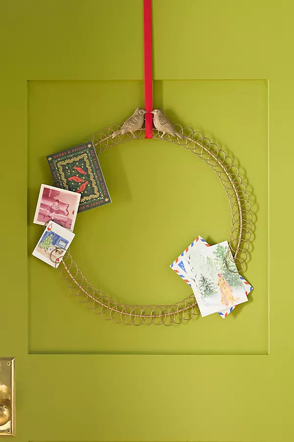 Card Holder Metal Wreath | Anthropologie (US)