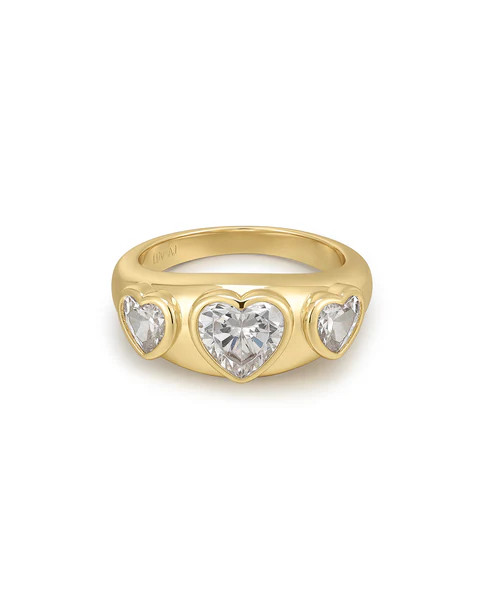 The Bezel Heart Signet Ring | Luv Aj Inc.