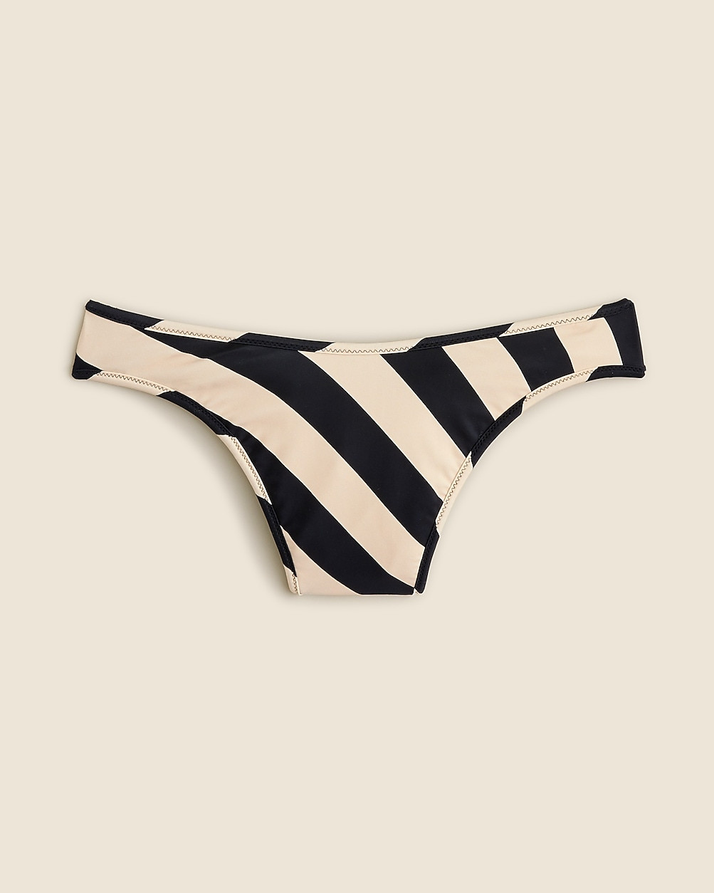 '90s high-leg bikini bottom in reversible dot-stripe print | J. Crew US