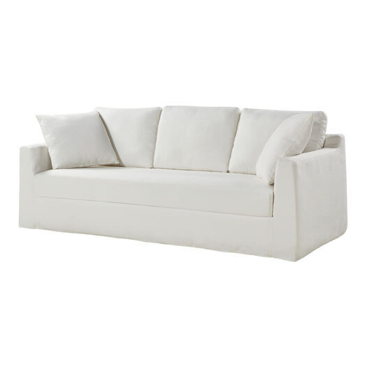 Merchland White Cotton Slipcover Sofa by World Market | World Market