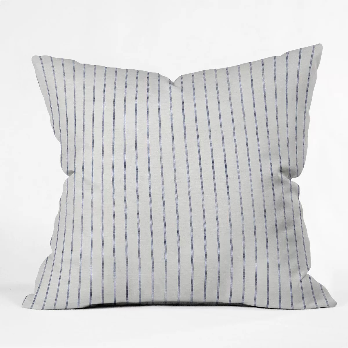Holli Zollinger Aegean Wide Stripe Square Throw Pillow White/Blue - Deny Designs | Target