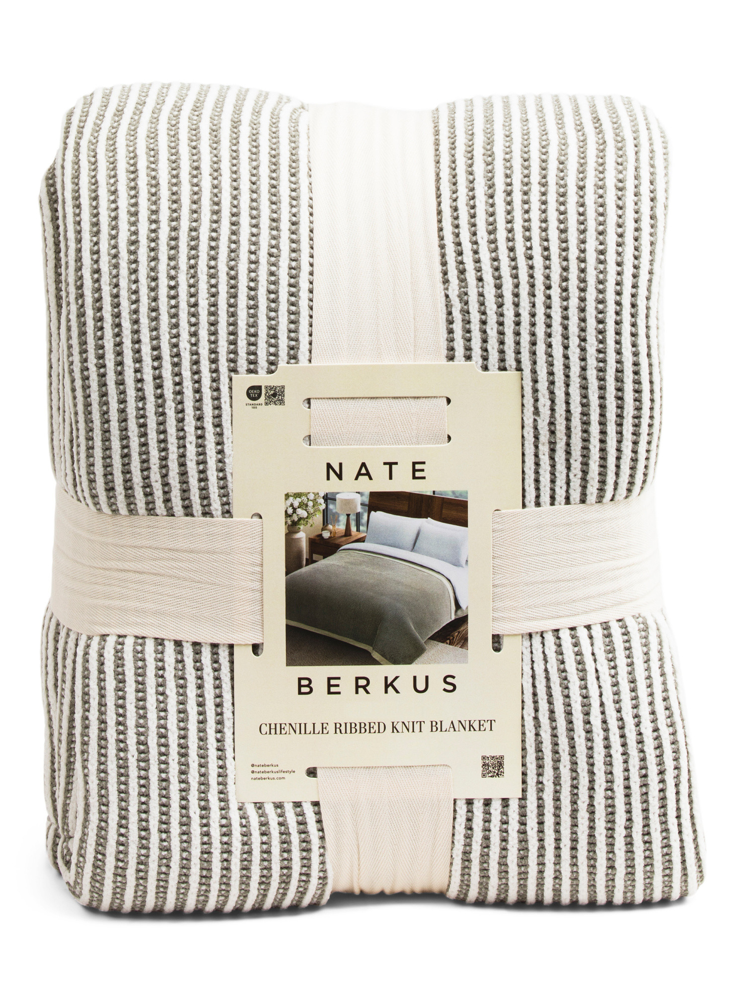 Striped Ribbed Knit Blanket | TJ Maxx