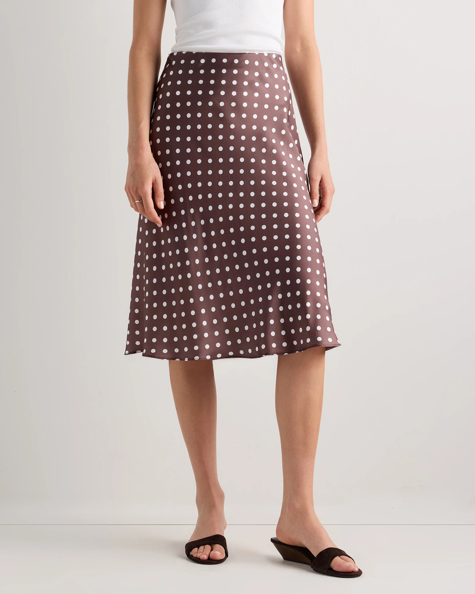 Quince | Women's Skirt in Rose Powder, Size Small, Silk | Quince