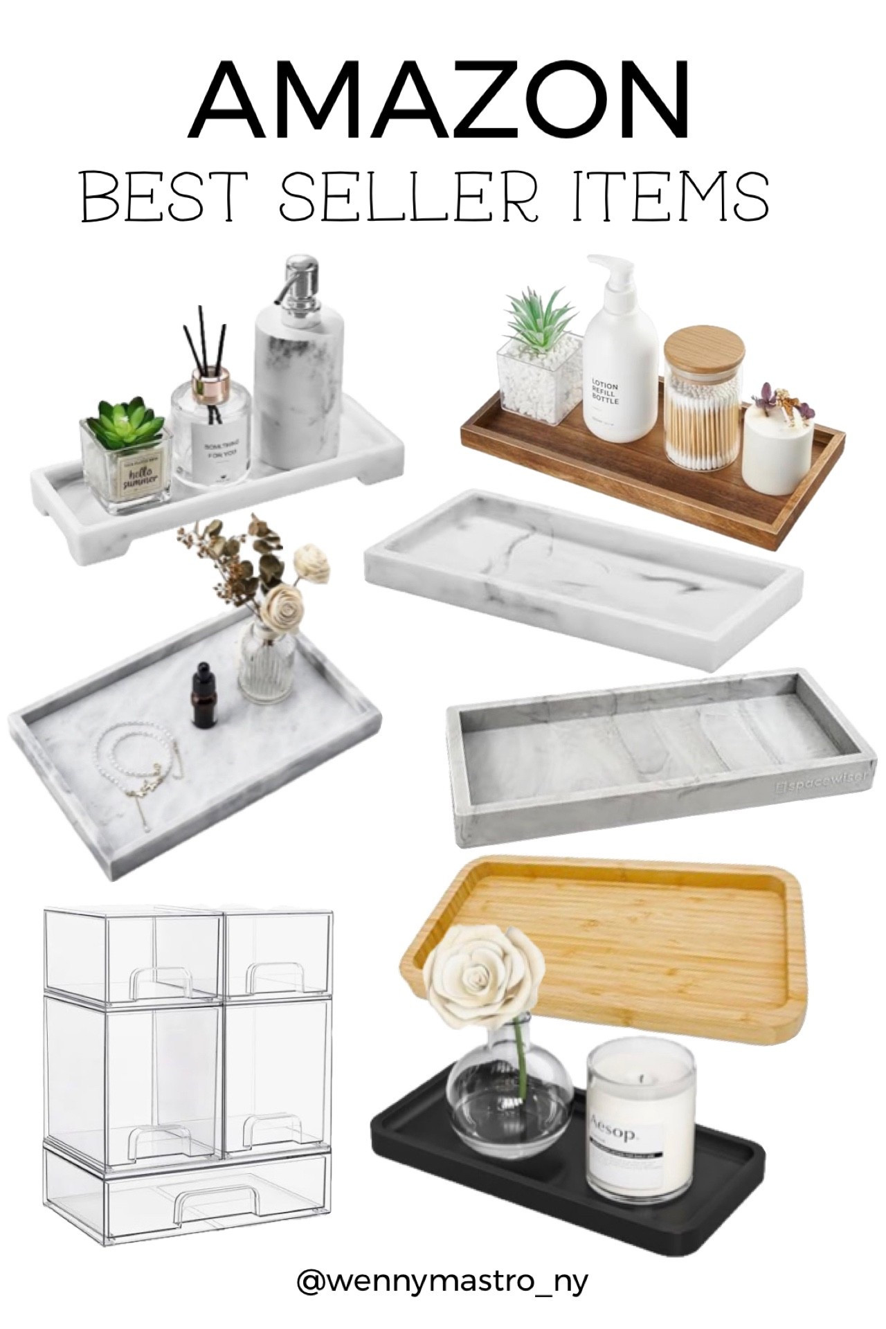 Bathroom trays, bathroom organizer, vanity trays

#LTKHome