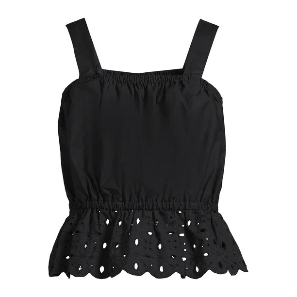 The Get Women's Sleeveless Eyelet Peplum Top | Walmart (US)