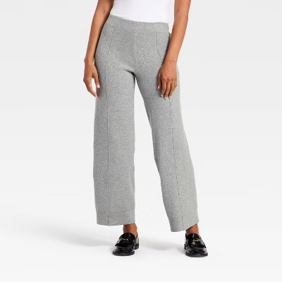 Women's Wide Leg Sweater Pants - A New Day™ | Target
