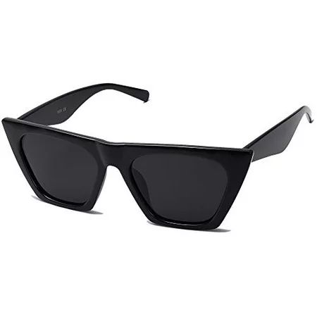 SOJOS Oversized Square Cateye Polarized Sunglasses for Women Men Big Trendy Sunnies SJ2115 Black/Gre | Walmart (US)