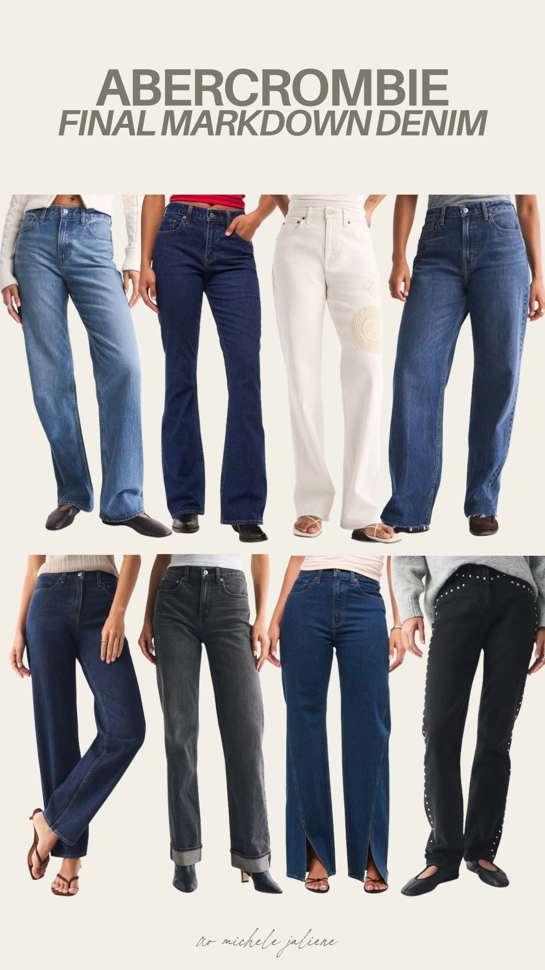 final markdown on these jeans form abercrombie 🤍  

sale alert, watchnow, spring fashion, curve love, finds under 100, wide leg jeans, bootcut jeans, straight leg jeans, michele jaliene 

 #LTKootd #LTKSeasonal #LTKSaleAlert