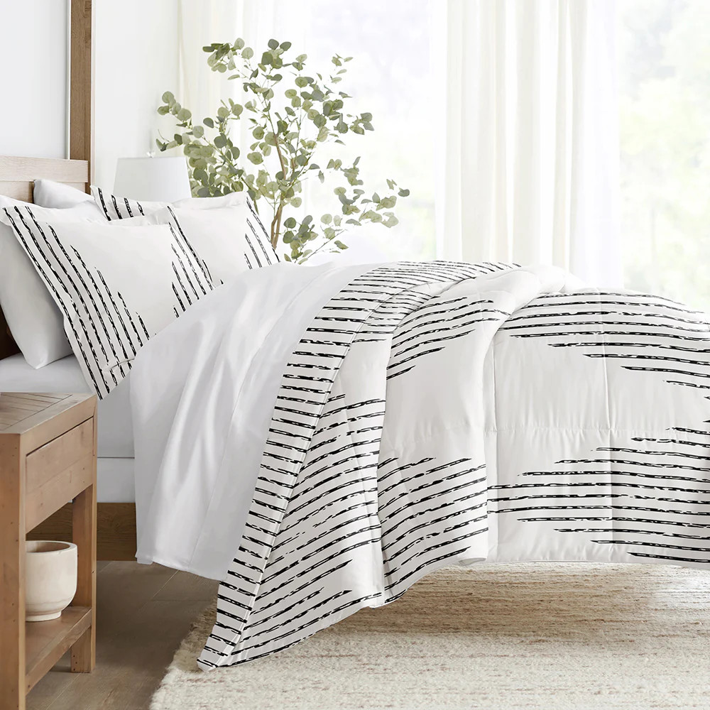 Diamond Stripe Down-Alternative Comforter Set | Linens and Hutch