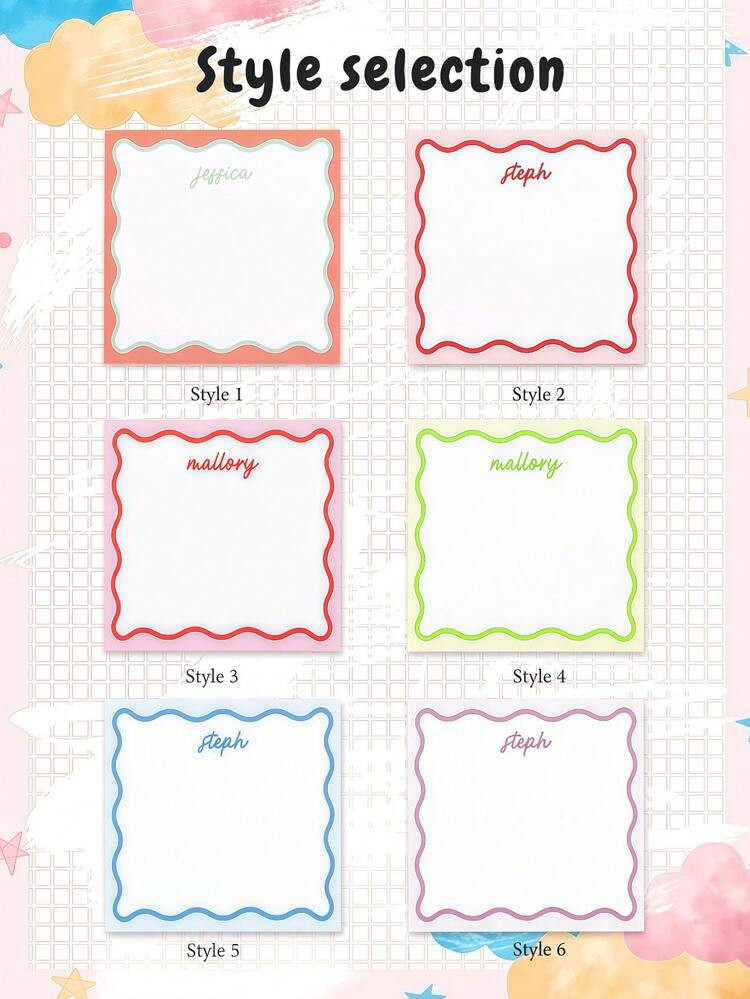 Personalized Name Teacher Notepad, Customized Teacher Sticky Notes, Custom Name Memo, Sticky Name Notepad, Personalized Teacher Stationery, Fashionable, Colorful, Cute, Simple, Kawaii, Unique Personalized Custom Gifts, Back To School Gifts, Teacher's Day Gifts | SHEIN