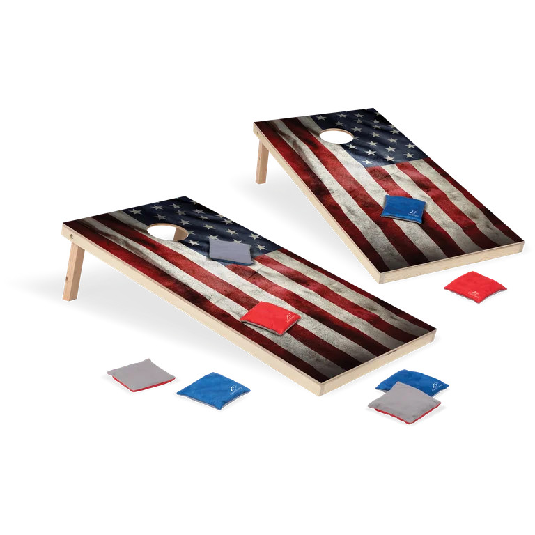 EastPoint Sports 2' x 4' American Flag Cornhole Boards - Bean Bag Toss Set with 8 Bean Bags | Walmart (US)