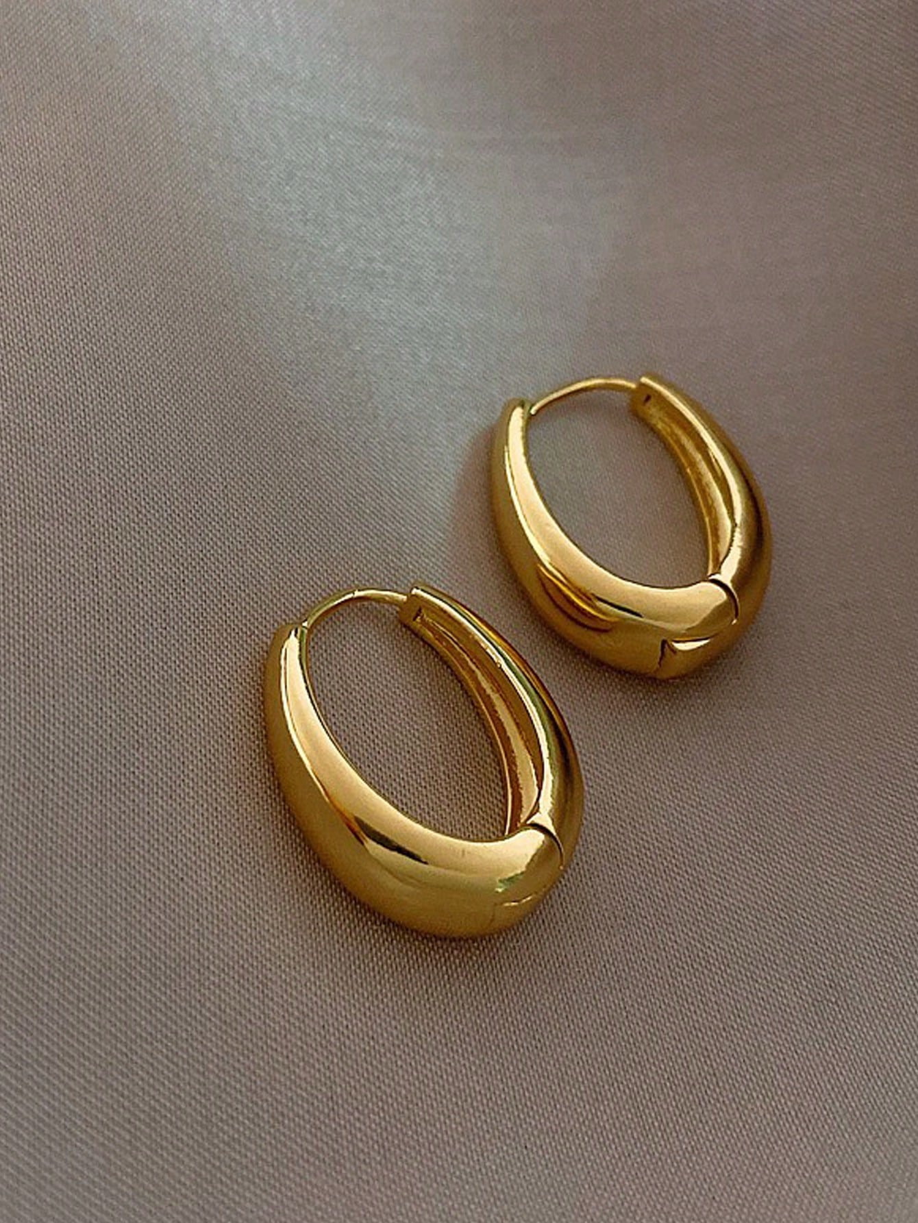 1pair Fashion Minimalist Hoop Earrings For Women For Daily Decoration | SHEIN