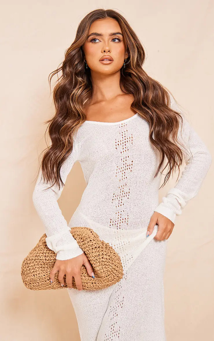 Natural Raffia Slouchy Clutch | PrettyLittleThing UK