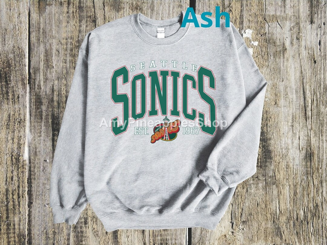 Seattle Supersonics Basketball Sweatshirt, Seattle Supersonics Shirt, Seattle Supersonics Crewnec... | Etsy (US)