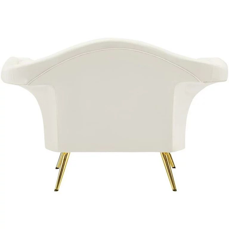 Meridian Furniture Lips Cream Velvet Chair | Walmart (US)