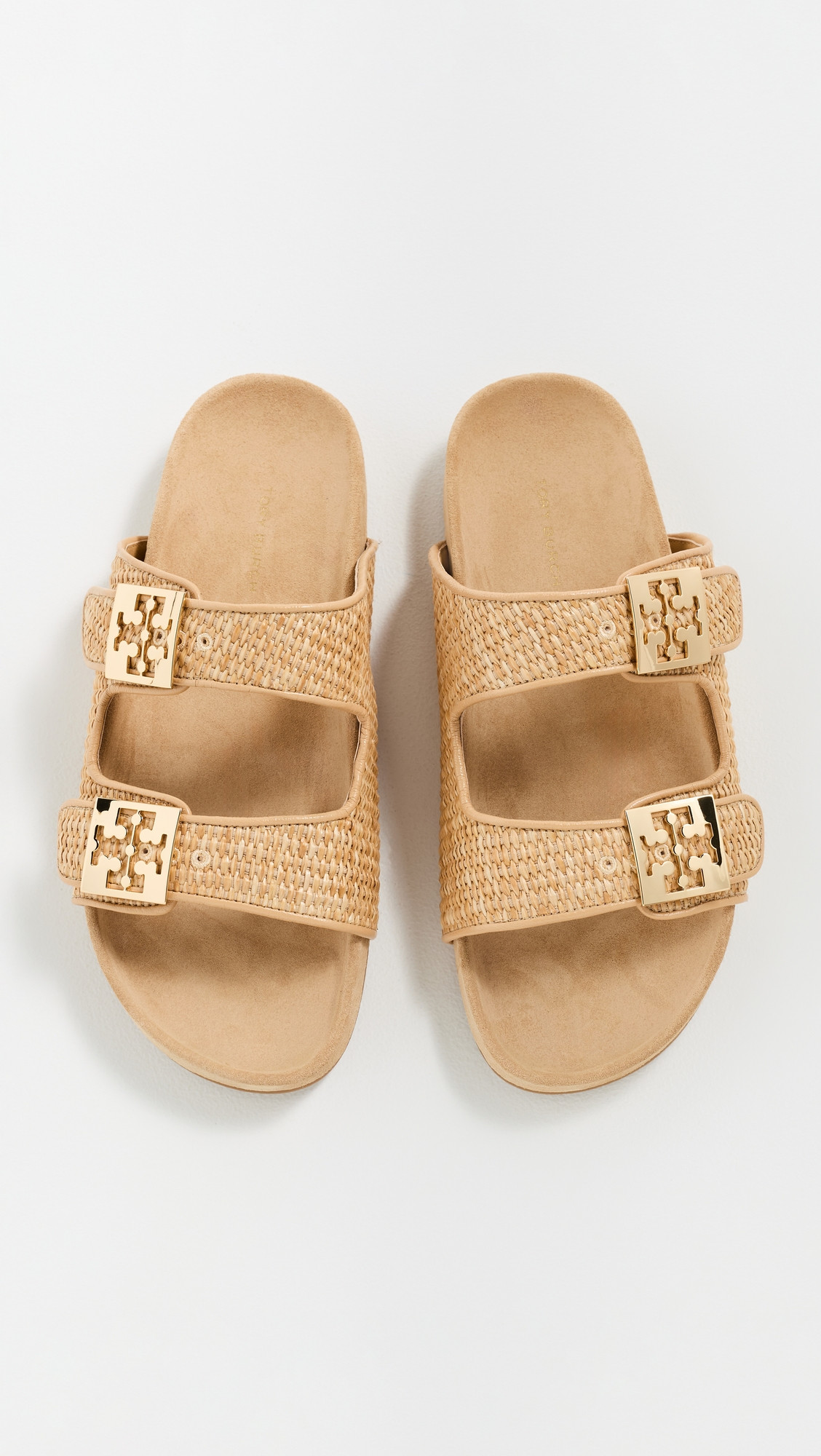 Tory Burch Mellow Raffia Slides Havana Sand/Light Teak 6.5 | Shopbop