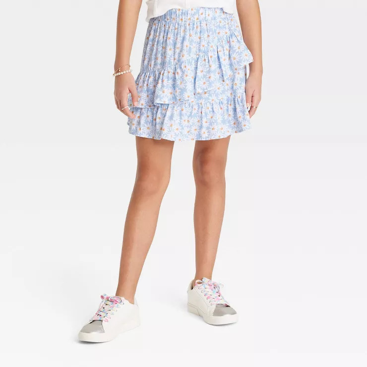 Girls' Woven Ruffle Skirt - art class™ | Target