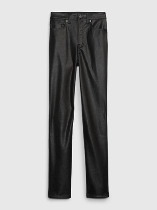 High Rise Vegan Leather Vintage Slim Pants | Gap (US)