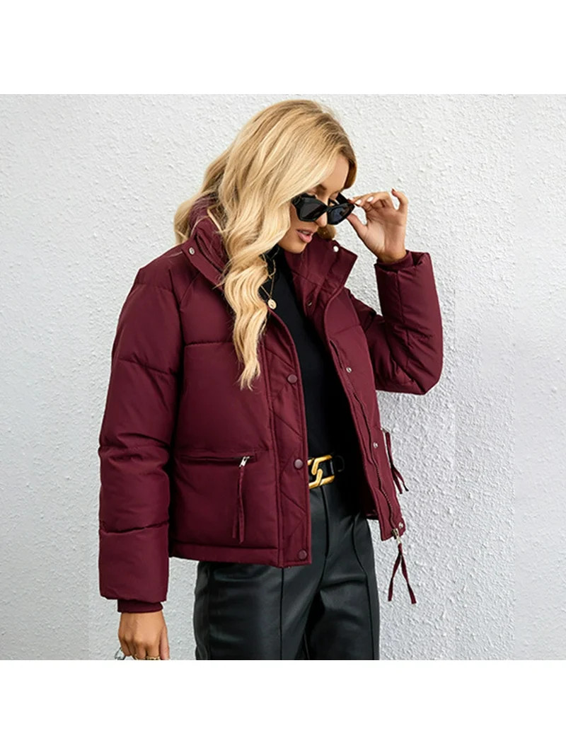 IWEMEK Womens Puffer Jackets Fall Coat for Women Going Out Baggy Outerwear Workout Warm Snow Jack... | Walmart (US)