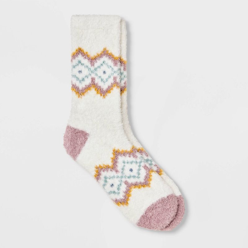 Women's Fair Isle Cozy Crew Socks - A New Day™ 4-10 | Target