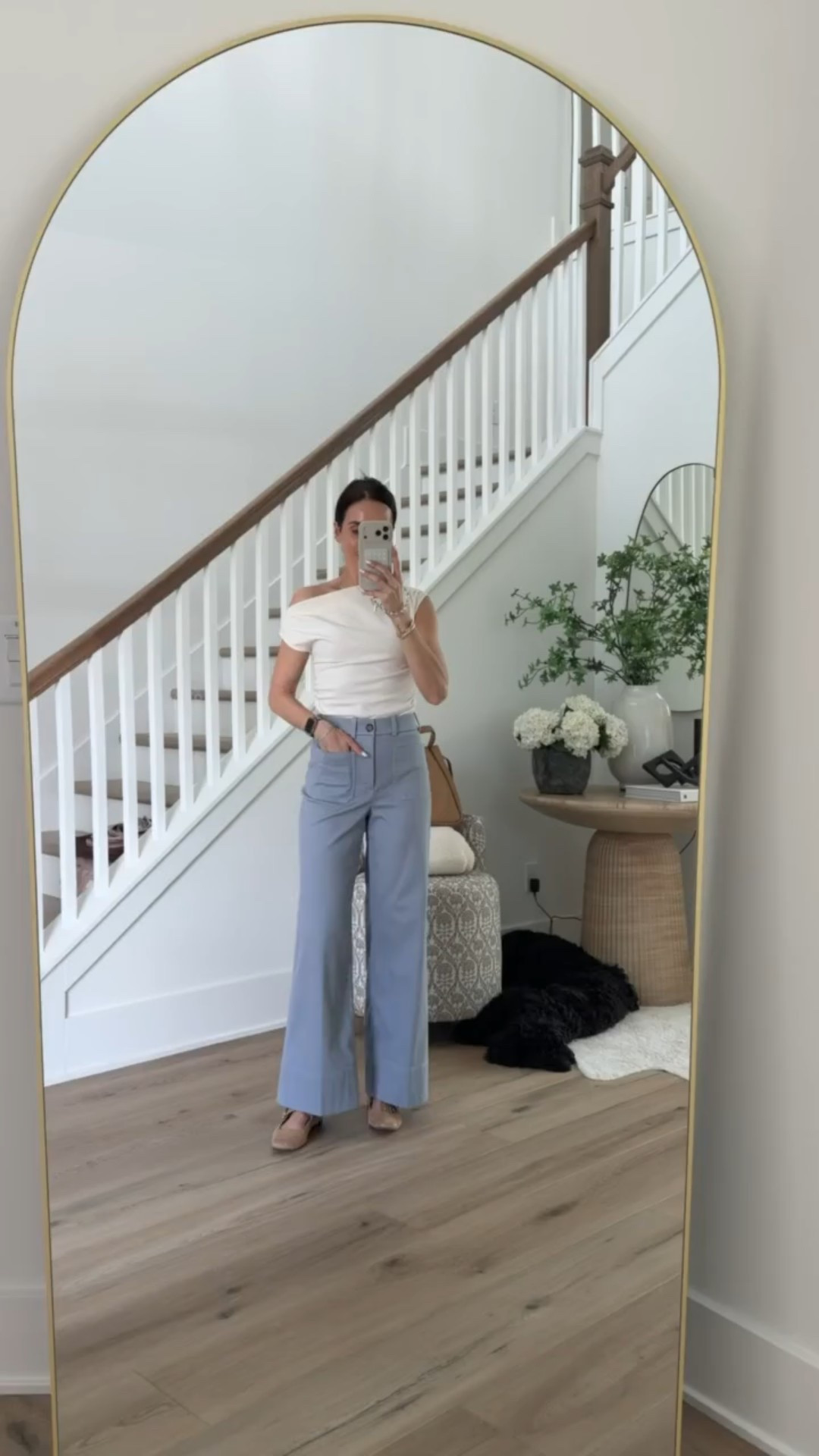 Xs in top and pants. Off the shoulder top and wide leg pants from Spanx. Brunch outfit, spring outfit, casual chic, annabrstyle.
code ANNAMXSPANX

#LTKootd #LTKOver40