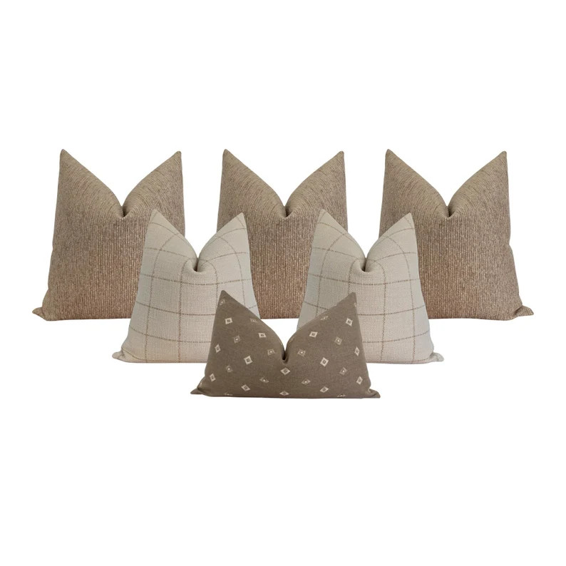 Light Neutral Bed Pillow Combo, Cover Only - Etsy Canada | Etsy (US)