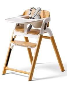 Momcozy DinerPal Wooden High Chair for Babies, Toddlers & Adults Up to 308 Lbs, Convertible Baby ... | Amazon (US)