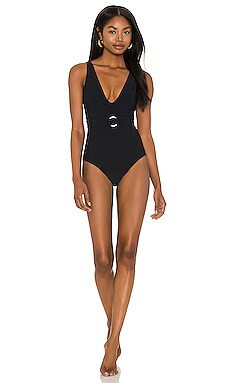 FAITHFULL THE BRAND Delhi One Piece in Plain Black from Revolve.com | Revolve Clothing (Global)