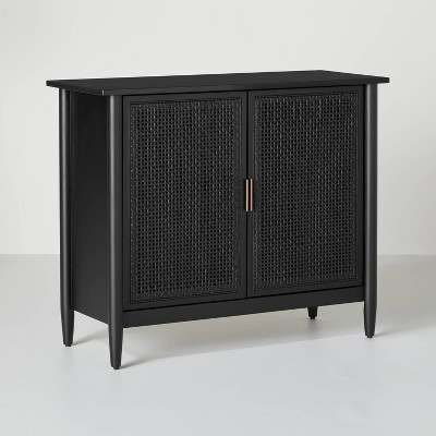 Wood &amp; Cane Storage Cabinet - Hearth &amp; Hand™ with Magnolia | Target