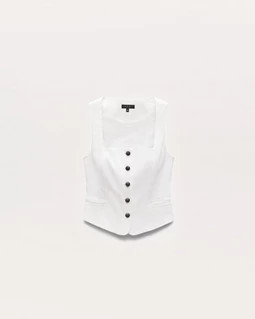 Mariana Linen-Blend Vest | rag & bone